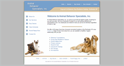 Desktop Screenshot of animalbehaviorspecialistsinc.com