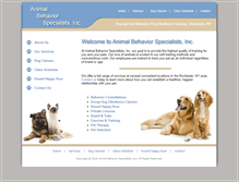 Tablet Screenshot of animalbehaviorspecialistsinc.com
